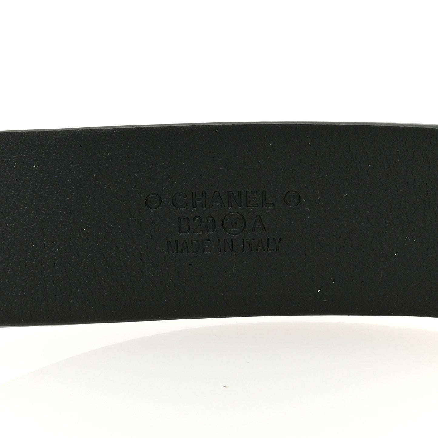 Lambskin CC Pearl Chain Belt 80 32 Black
