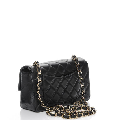 Chanel Lambskin Quilted Mini Rectangular Flap Black 3 of 8