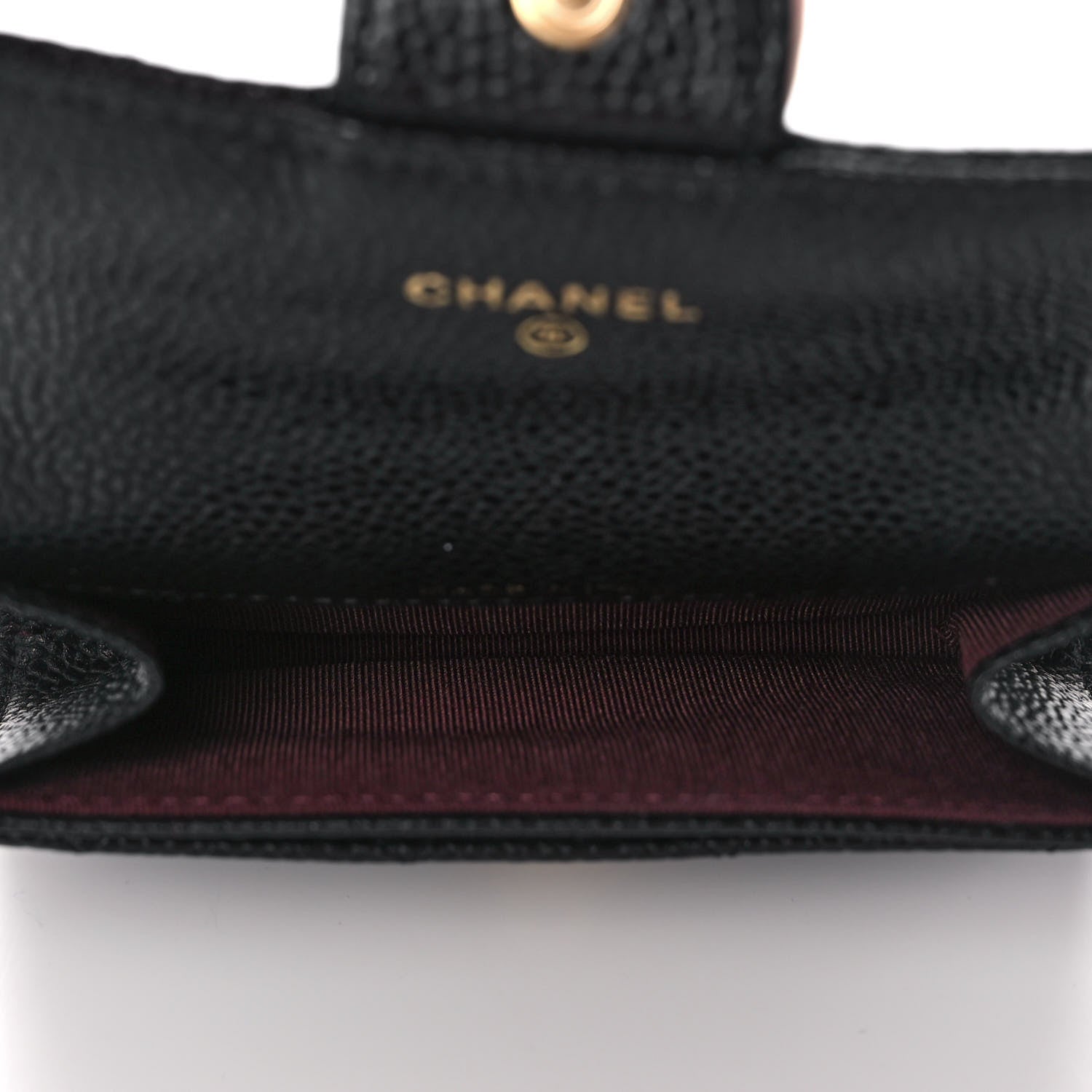 Chanel Caviar Quilted Flap Card Holder Wallet Black 9 of 16