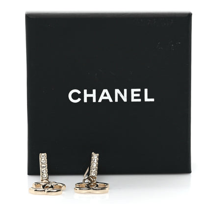 Chanel Crystal CC Drop Earrings Gold 5 of 5