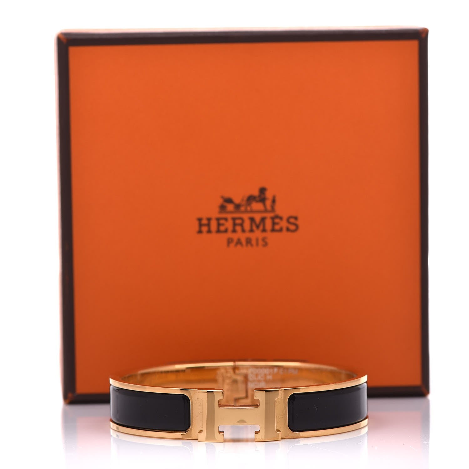 Hermes Enamel Narrow Clic Clac H Bracelet PM Black 6 of 6