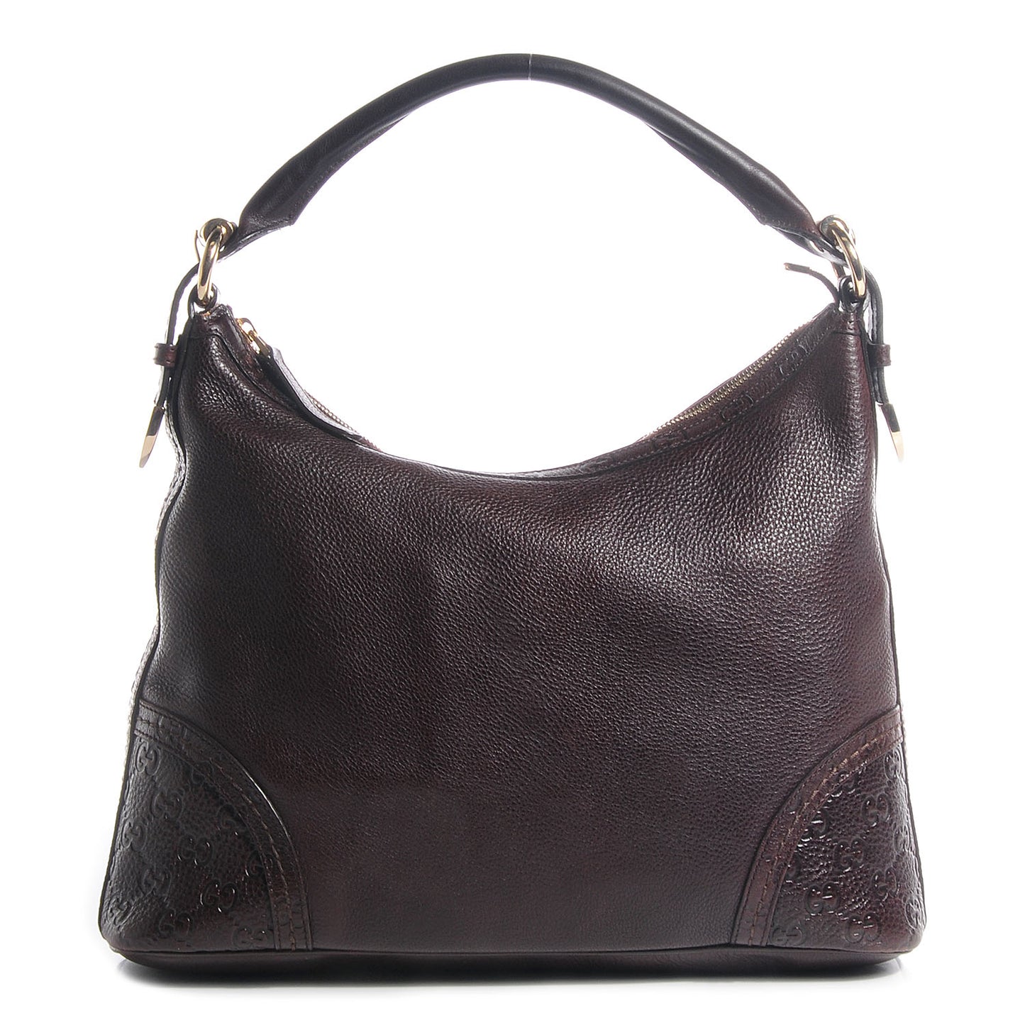 Leather Guccissima Medium Signoria Hobo Dark Brown
