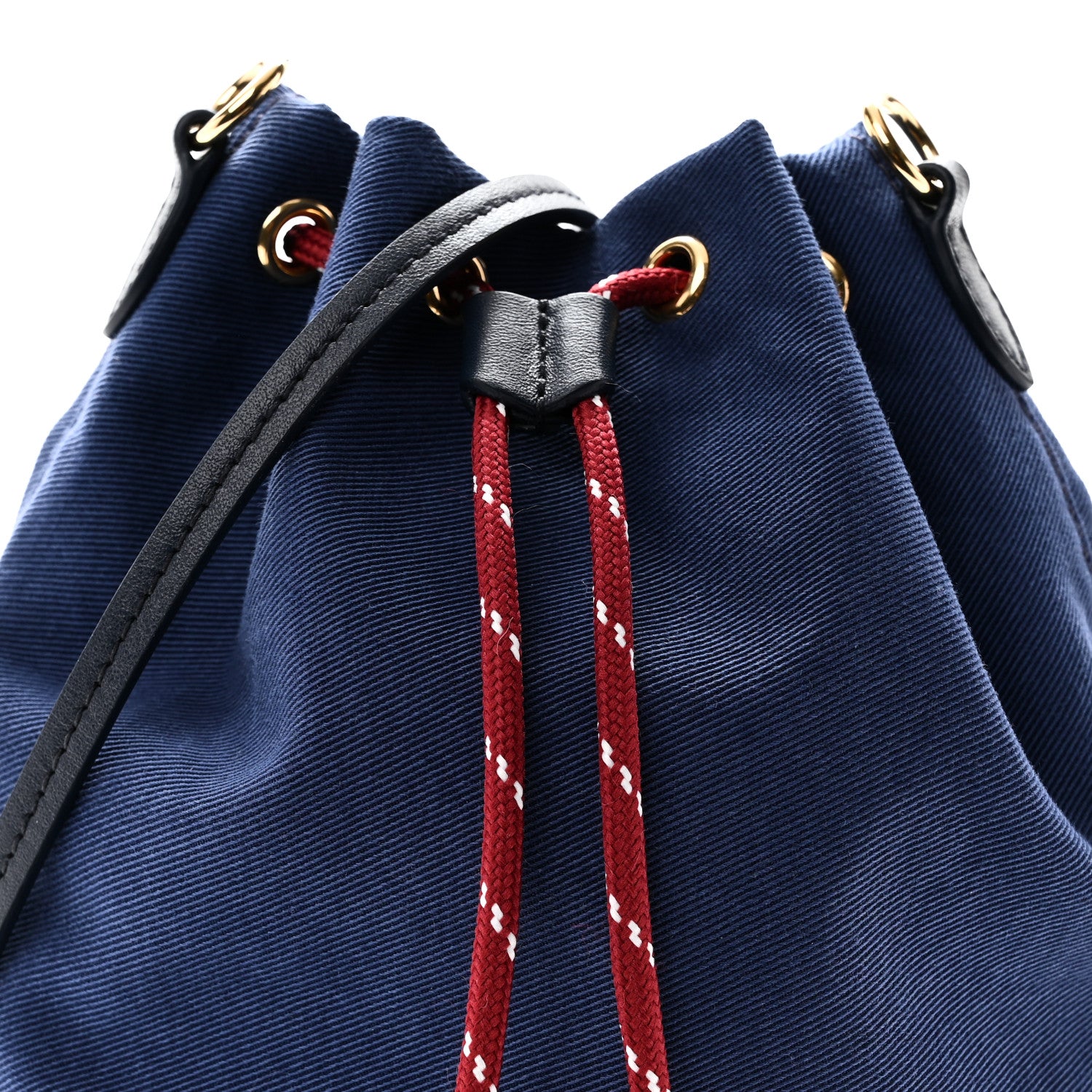 Miu Miu Canvas Gabardine Pouch Bucket Bag Indaco Amaranto 7 of 9
