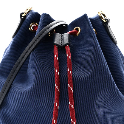 Miu Miu Canvas Gabardine Pouch Bucket Bag Indaco Amaranto 7 of 9