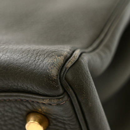 Hermes Vache Liegee Kelly Retourne 35 Vert Bronze 20 of 20