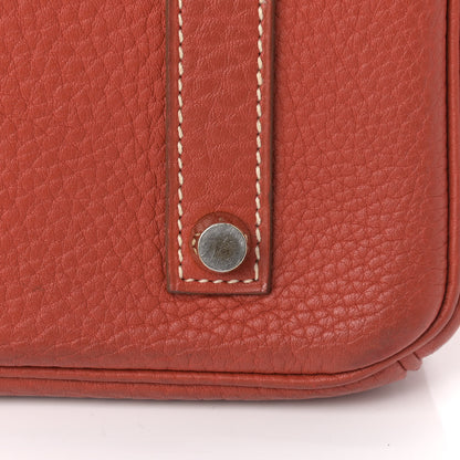 Hermes Taurillon Clemence Birkin 35 Sanguine 19 of 19