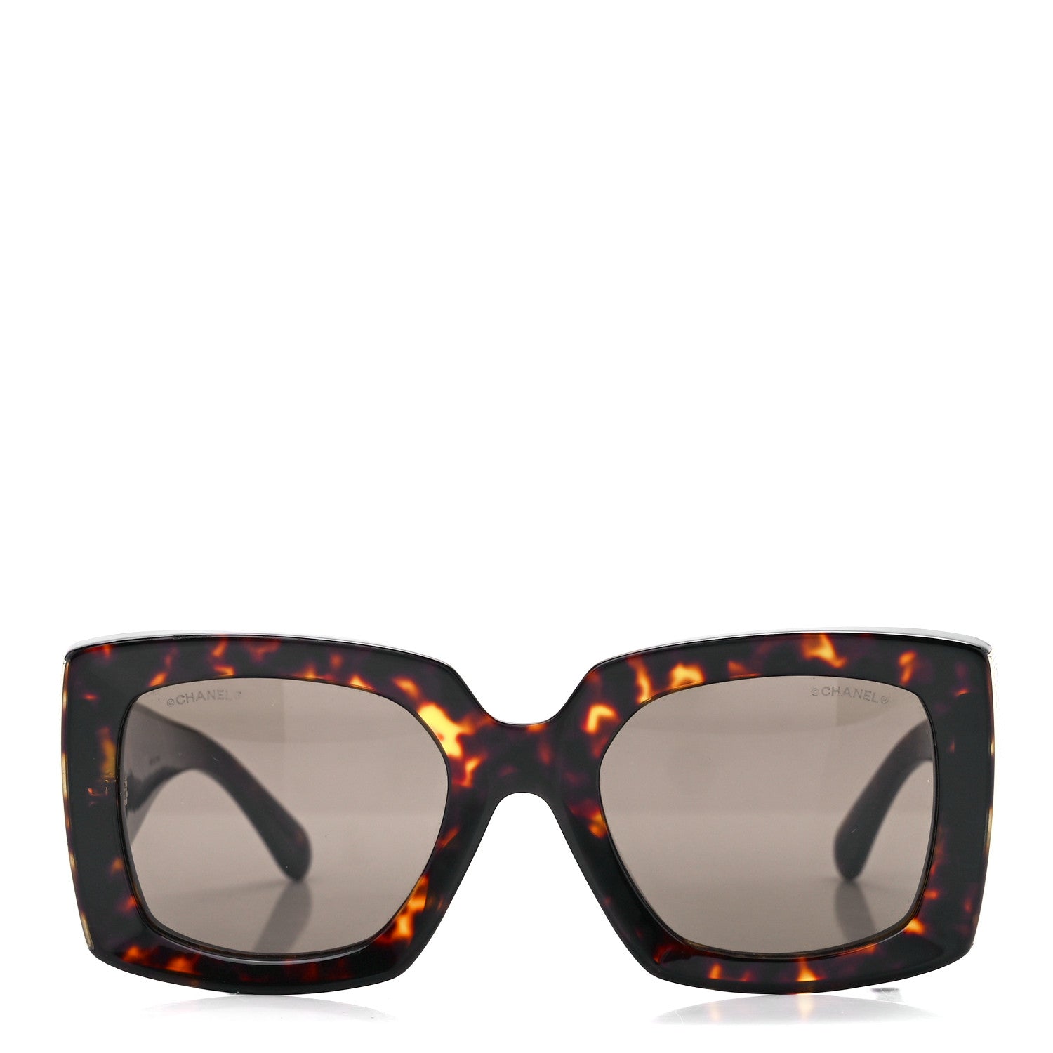Chanel Acetate Rectangle Sunglasses 5435 Tortoise 2 of 7