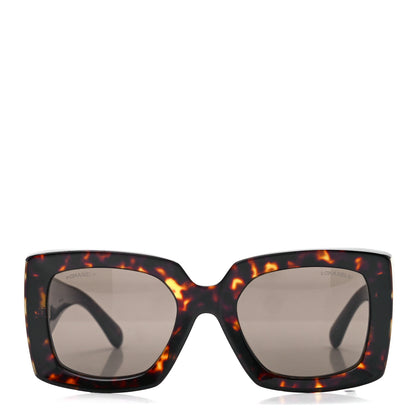 Chanel Acetate Rectangle Sunglasses 5435 Tortoise 2 of 7