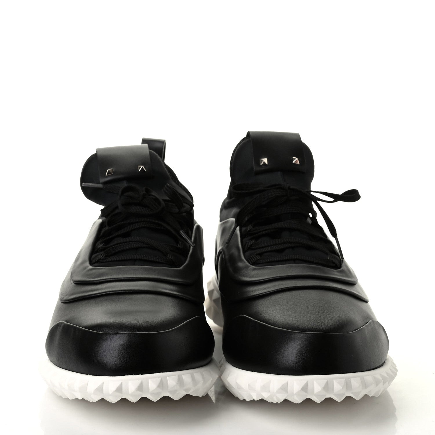 Valentino Garavani Nylon Rubber Calfskin Mens Soul AM Sneakers 39 Black 2 of 10