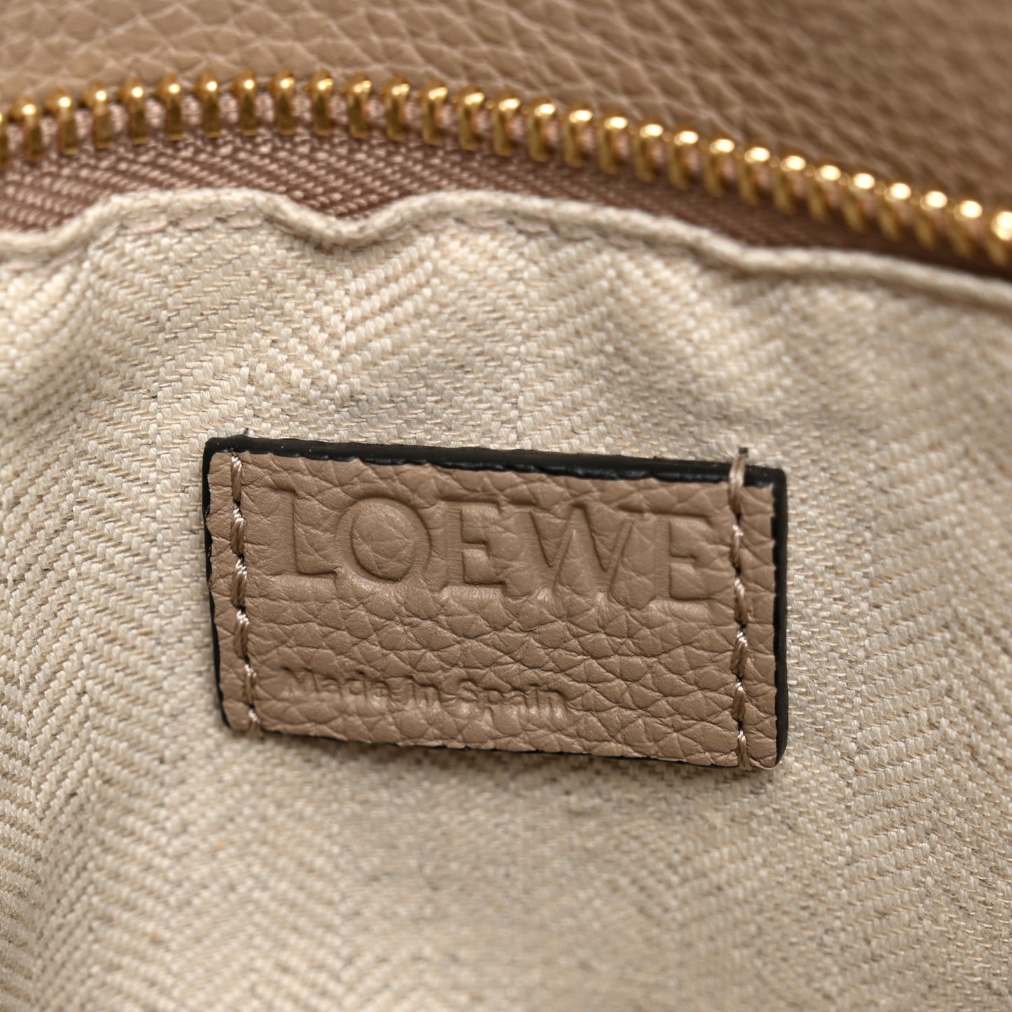 Grained Calfskin Medium Puzzle Bag Sand