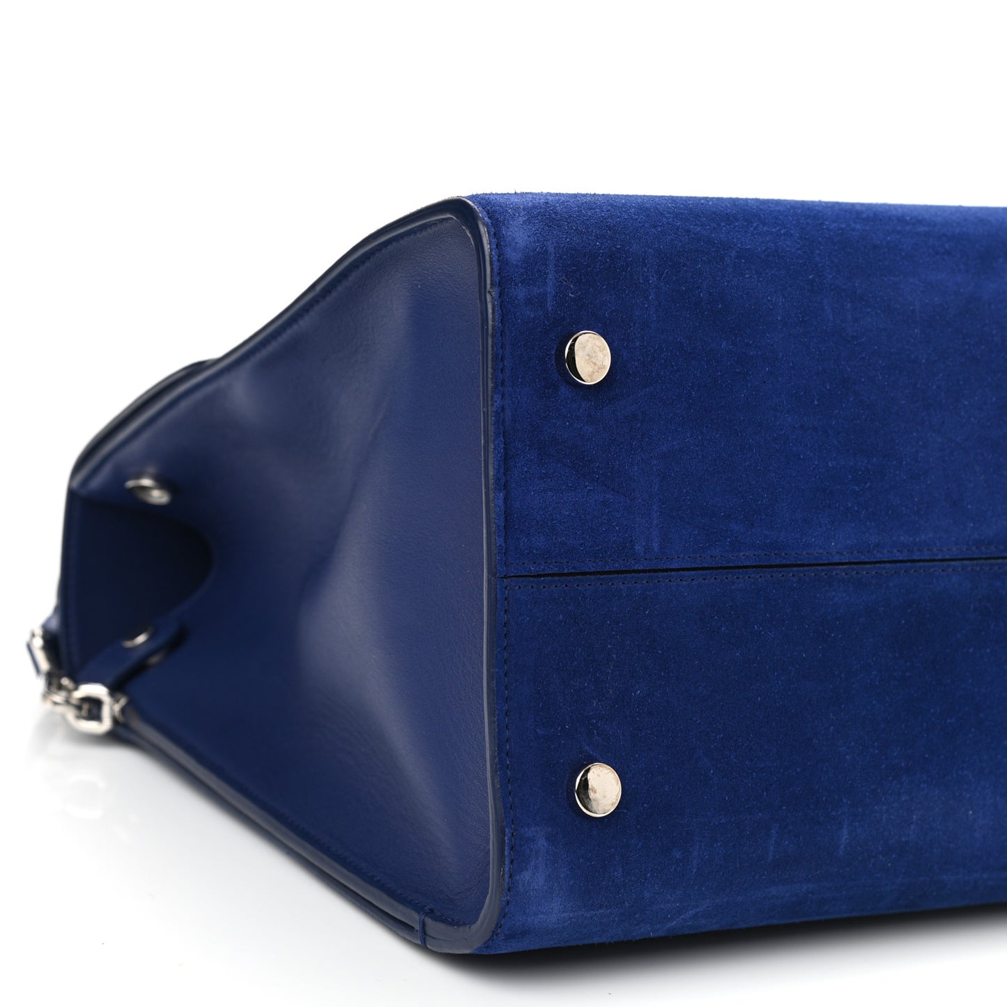Suede Large Diorever Flap Navy