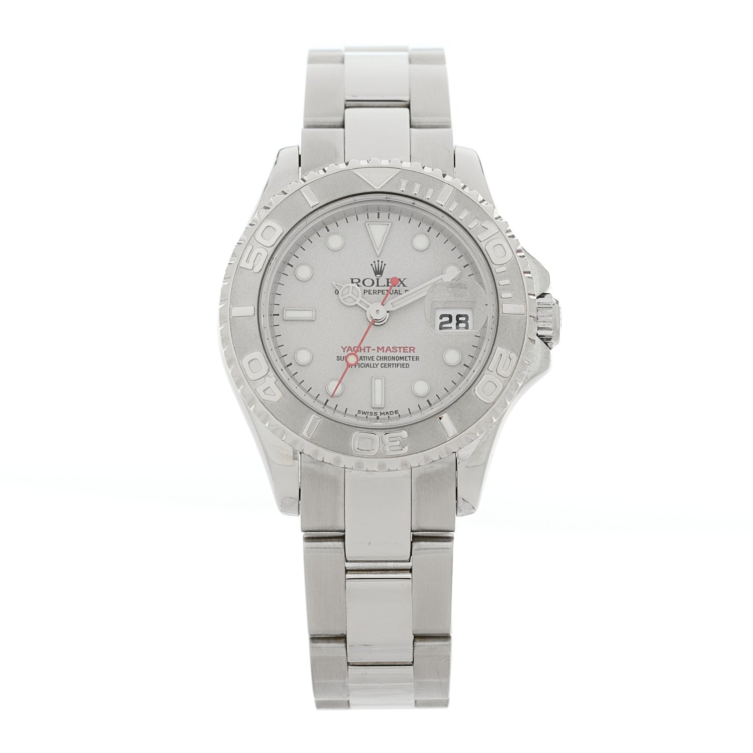 Rolex Stainless Steel Platinum 29mm Yacht-Master Watch Silver 169622 1 of 4
