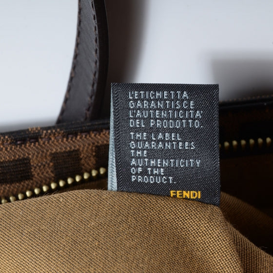 Fendi Zucca Vitello Medium Chef Shopping Tote Tobacco Moro 11 of 13