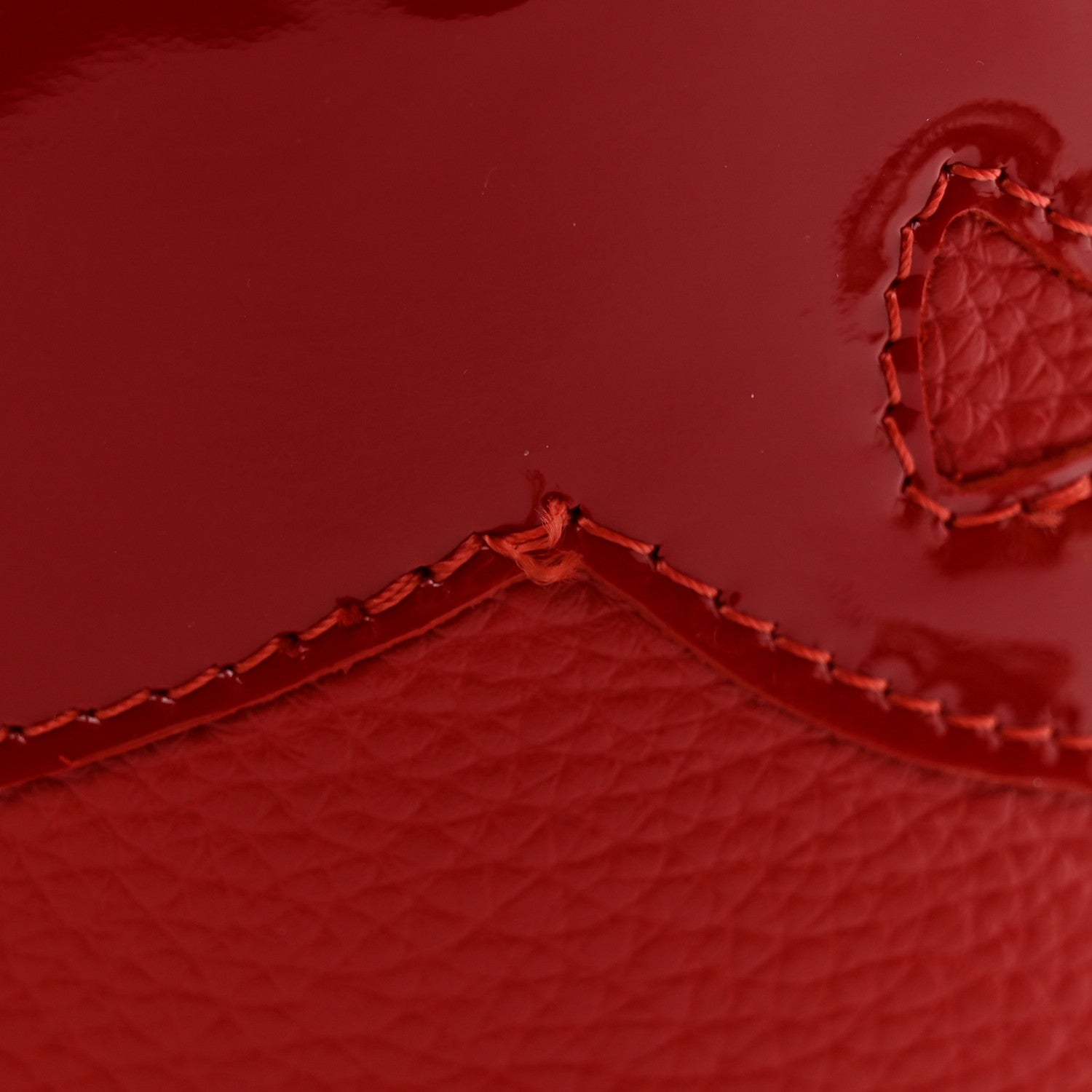 Christian Louboutin Calfskin Patent Logo Spikes East West Cabata Tote Red 11 of 12
