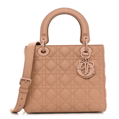Christian Dior Ultra Matte Calfskin Cannage Medium Lady Dior Beige 1 of 9