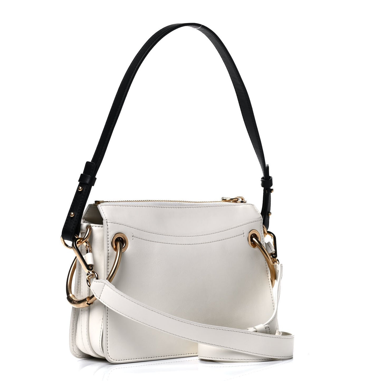 Calfskin Suede Small Roy Bag Natural White