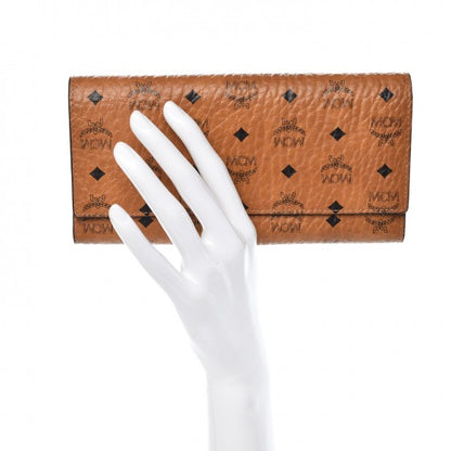 MCM Visetos Continental Flap Wallet Cognac 2 of 8
