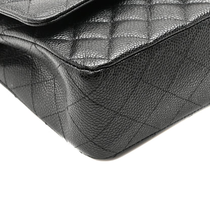 Chanel Caviar Quilted Medium Double Flap Black 9 of 11