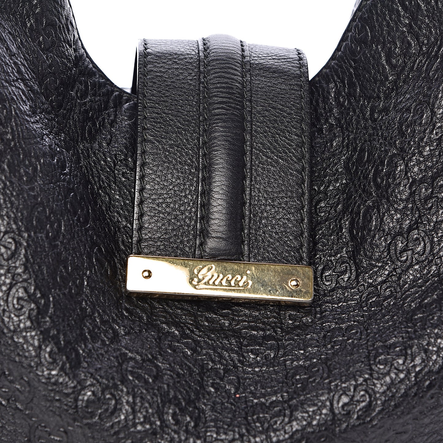 Guccissima Large New Ladies Web Hobo Black
