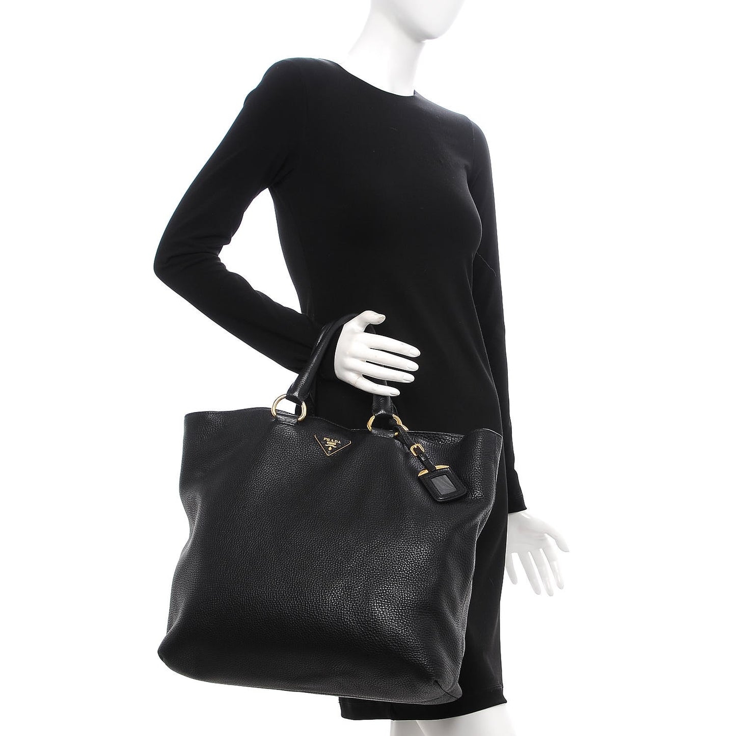 Vitello Daino Tote Nero Black