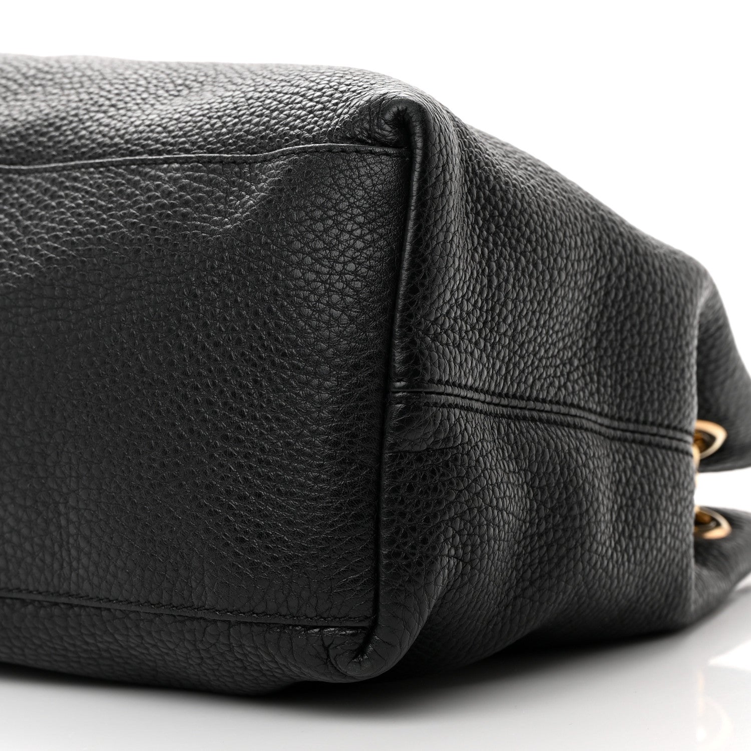 Gucci Pebbled Calfskin Medium Soho Chain Shoulder Bag Black 10 of 17
