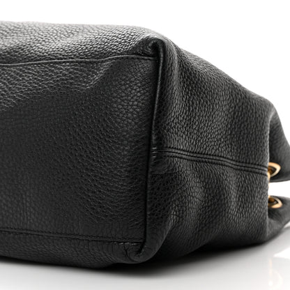 Gucci Pebbled Calfskin Medium Soho Chain Shoulder Bag Black 10 of 17