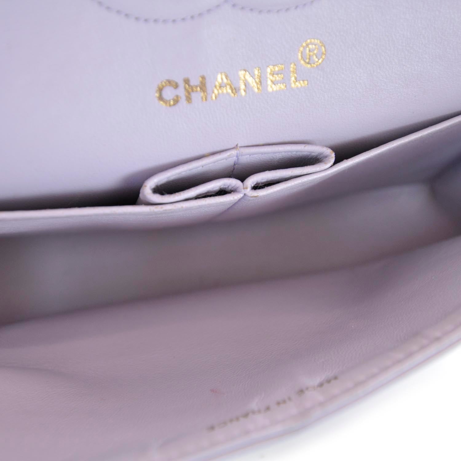 Chanel Lambskin Quilted Small Double Flap Lilac 7 of 11