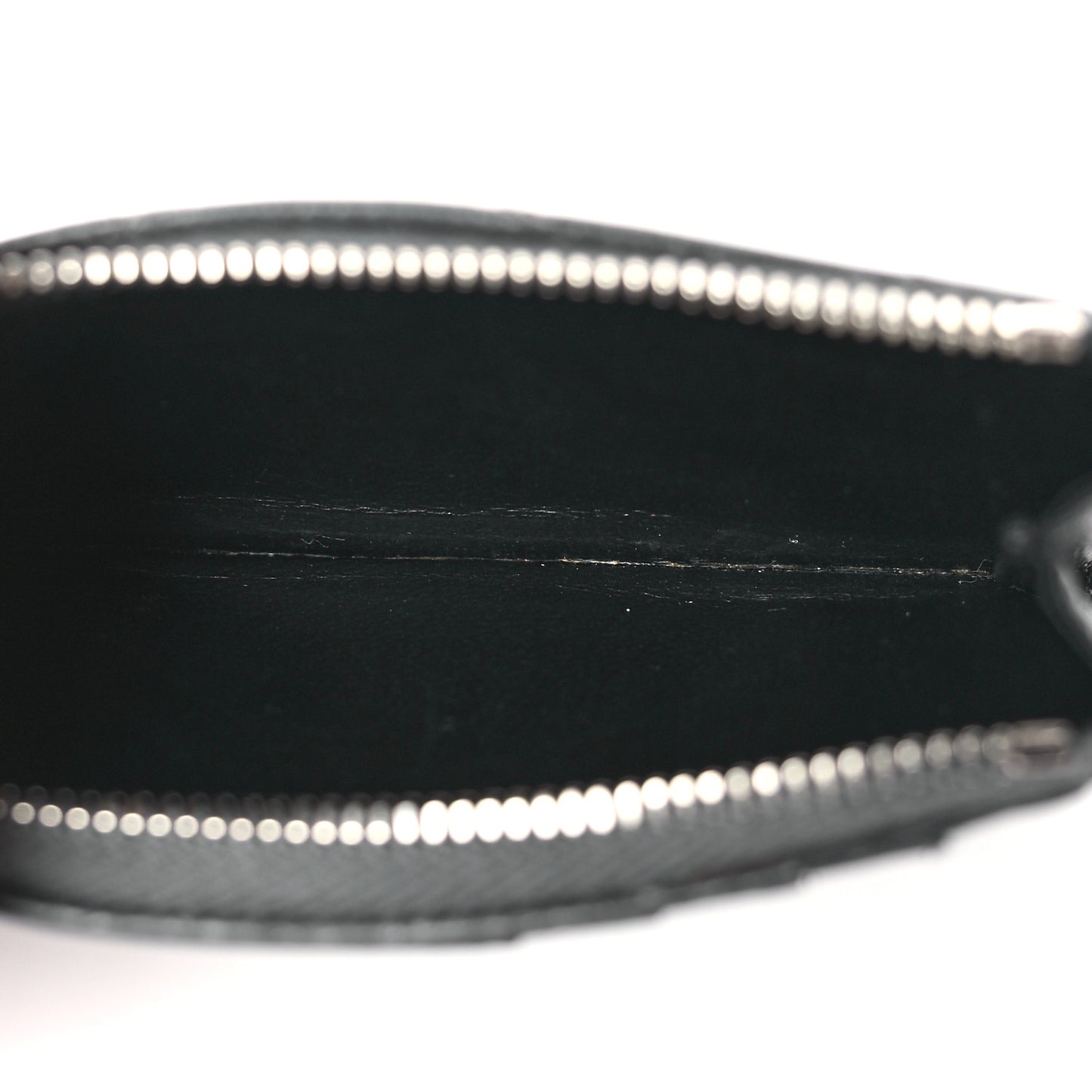 Grain De Poudre Matelasse Chevron Monogram Fragments Zippered Card Case Fog