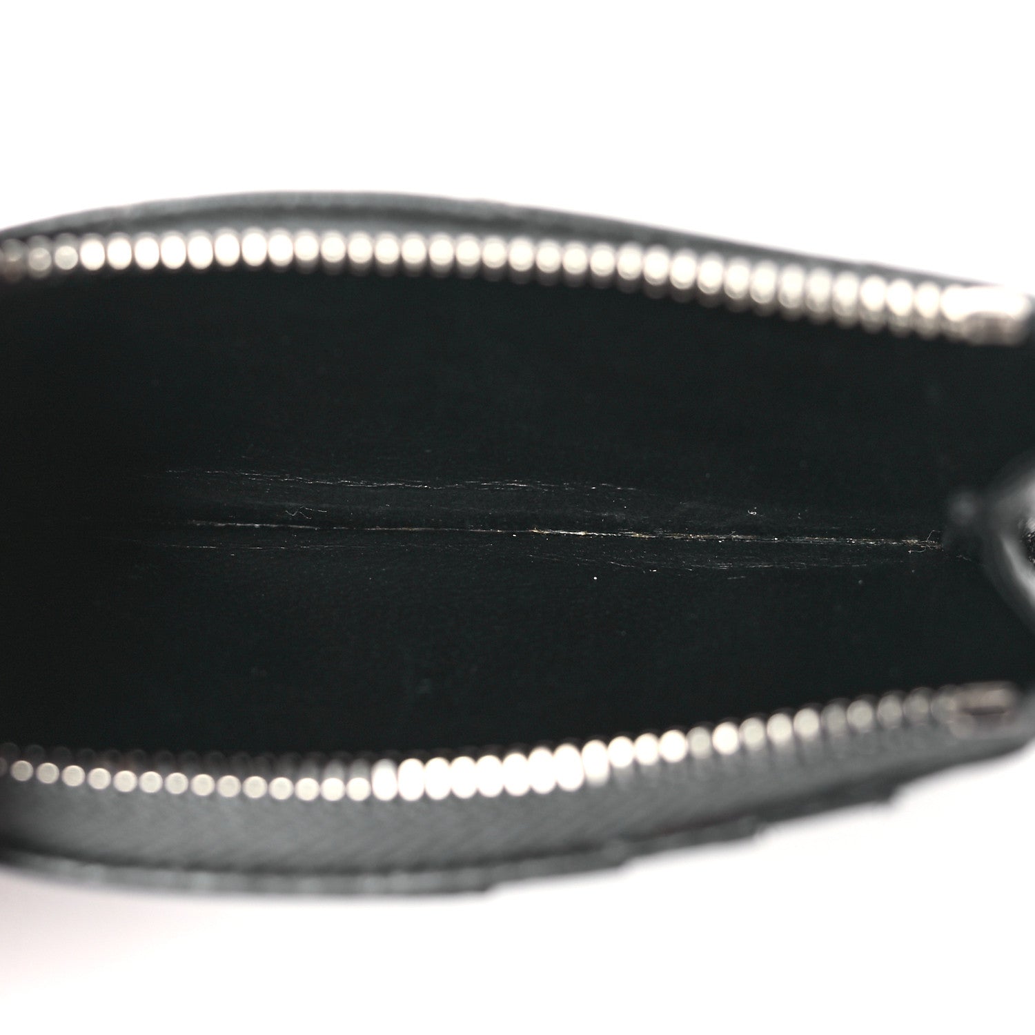 Saint Laurent Grain De Poudre Matelasse Chevron Monogram Fragments Zippered Card Case Fog 5 of 9