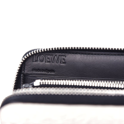 Loewe Calfskin Embossed Repeat Zip Wallet Light Oat 6 of 9