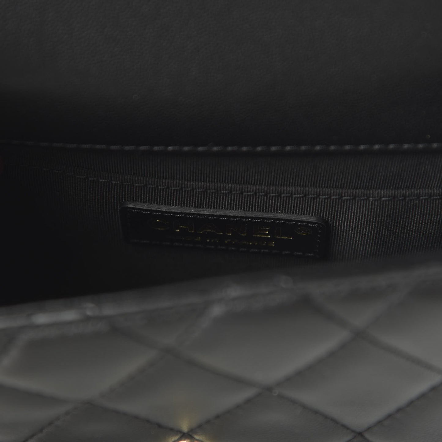 Lambskin Quilted Small My Precious Flap Black
