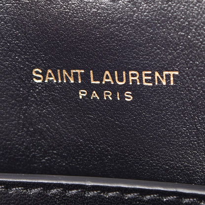 Saint Laurent Calfskin Y Quilted Monogram Small Loulou Chain Satchel Black 7 of 8