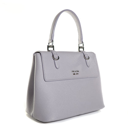 Prada Saffiano Cuir Convertible Top Handle Tote Glicine 3 of 10