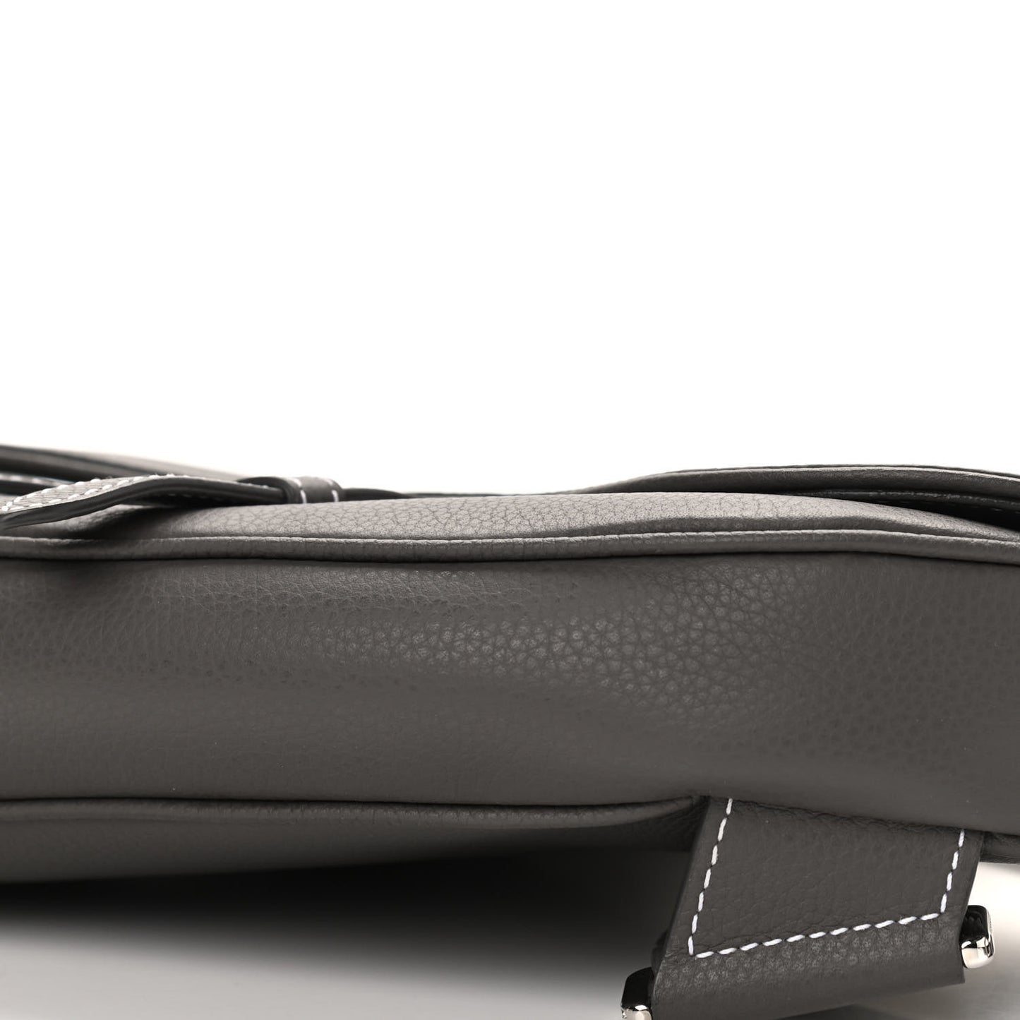Grained Calfskin Kim Jones Saddle Bag Grey