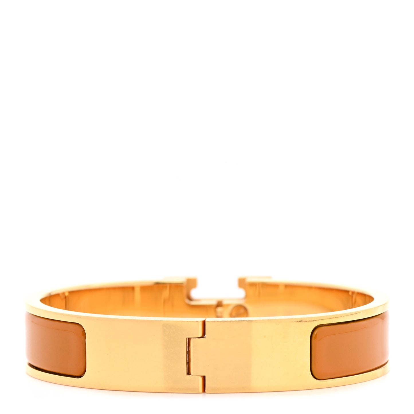 Enamel Narrow Clic Clac H Bracelet PM Jaune Madras