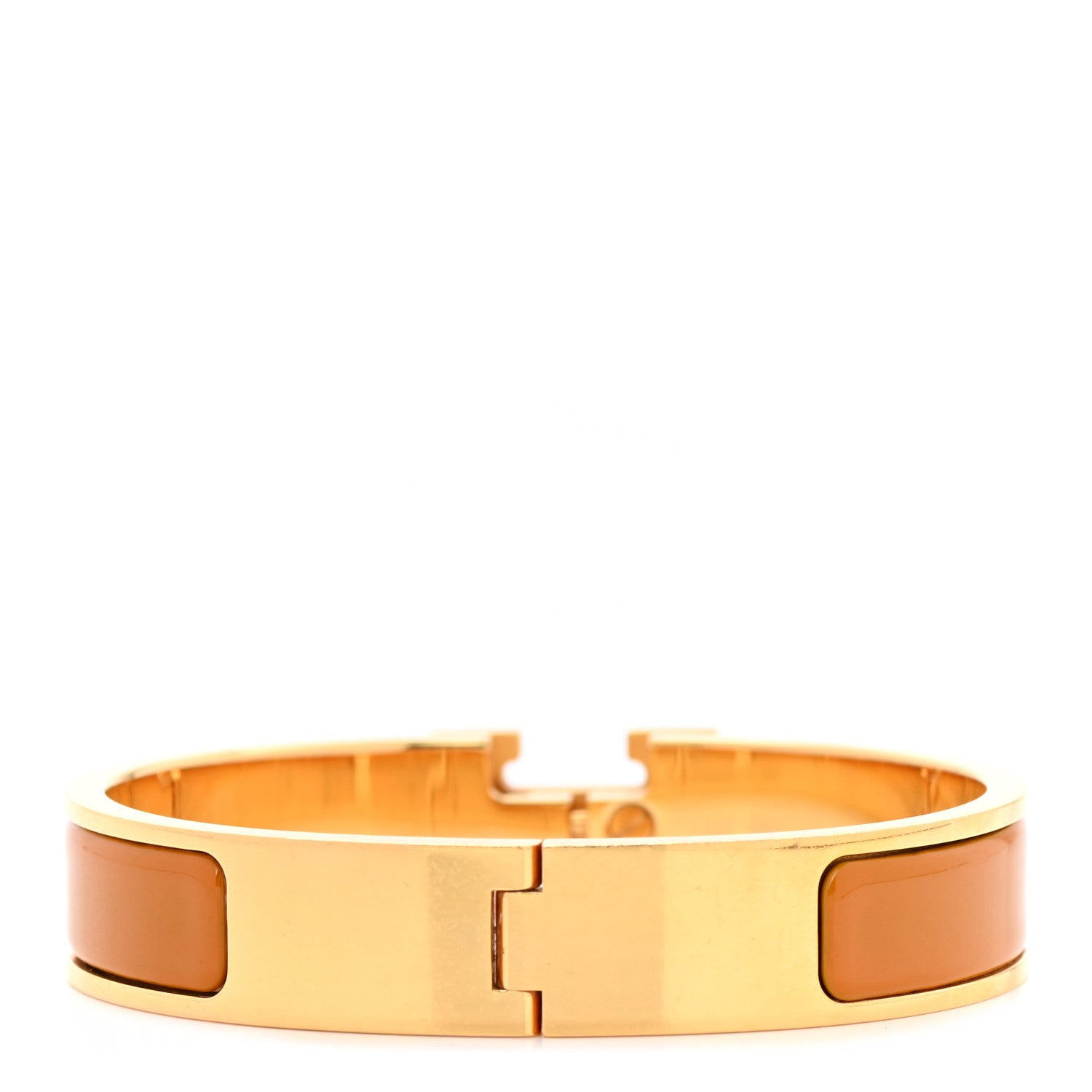 Hermes Enamel Narrow Clic Clac H Bracelet PM Jaune Madras 3 of 5