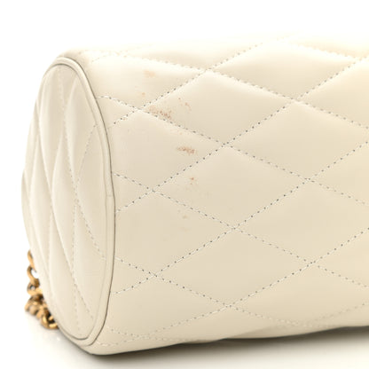 Saint Laurent Lambskin Monogram Small Sade Tube Bag Blanc Vintage 9 of 11