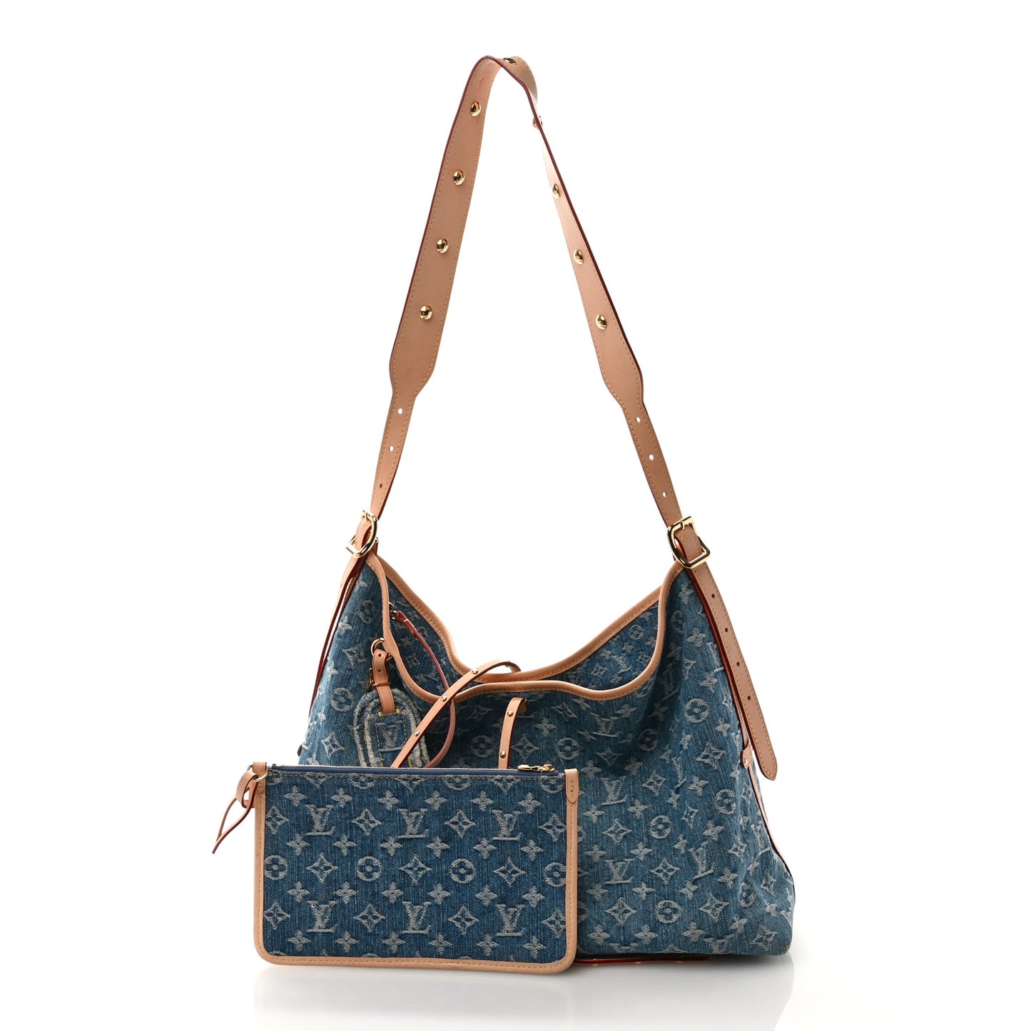 Monogram Denim CarryAll MM Blue