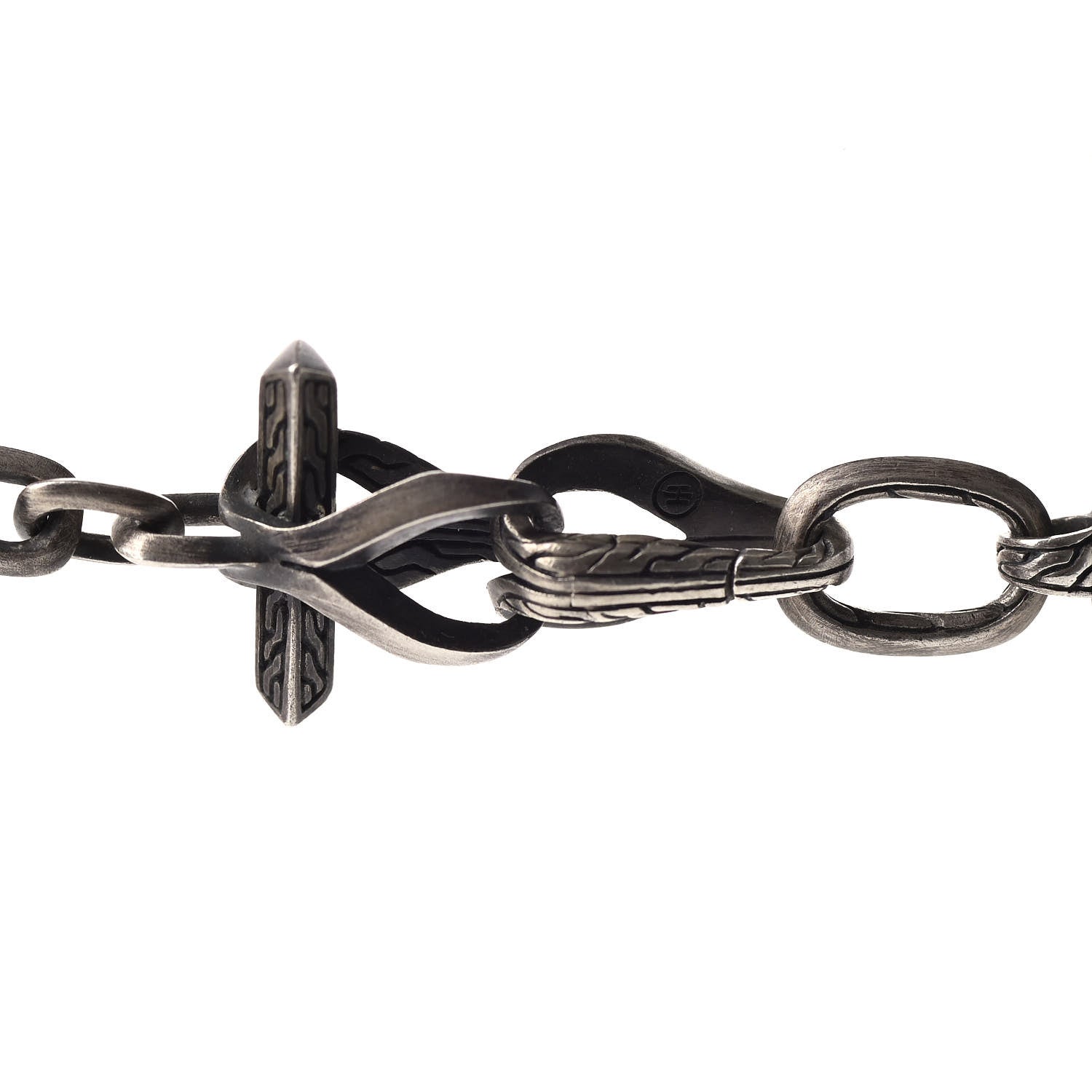 John Hardy Darkened Sterling Silver Asli Cross Necklace 5 of 7