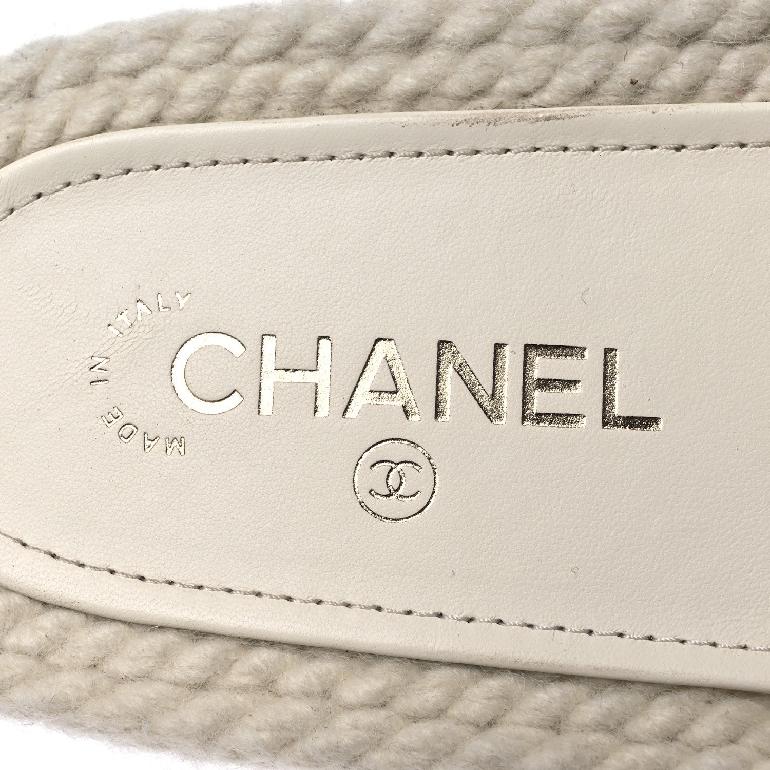 Chanel Braided Knit CC Mules 40 Ecru 9 of 12
