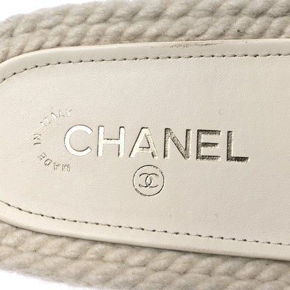 Chanel Braided Knit CC Mules 40 Ecru 9 of 12