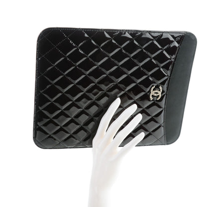 Chanel Patent Brilliant iPad Case Black 2 of 7