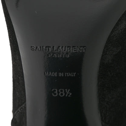 Saint Laurent Cashmere Lou 75 Strap Zip Boots 38.5 Black 8 of 8