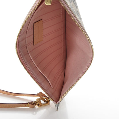 Louis Vuitton Damier Azur Neverfull MM GM Pochette Rose Ballerine 5 of 8