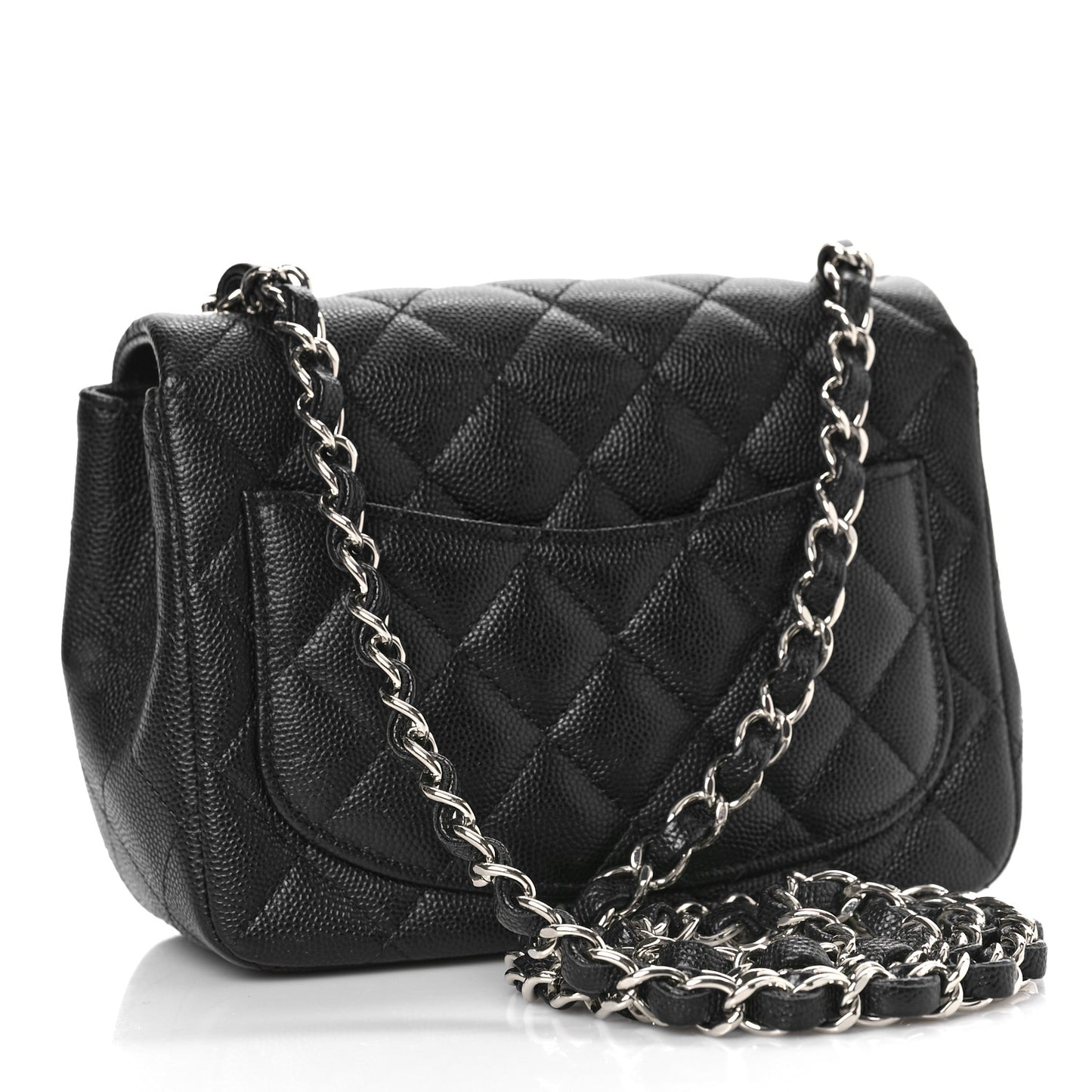 Caviar Quilted Mini Square Flap Black