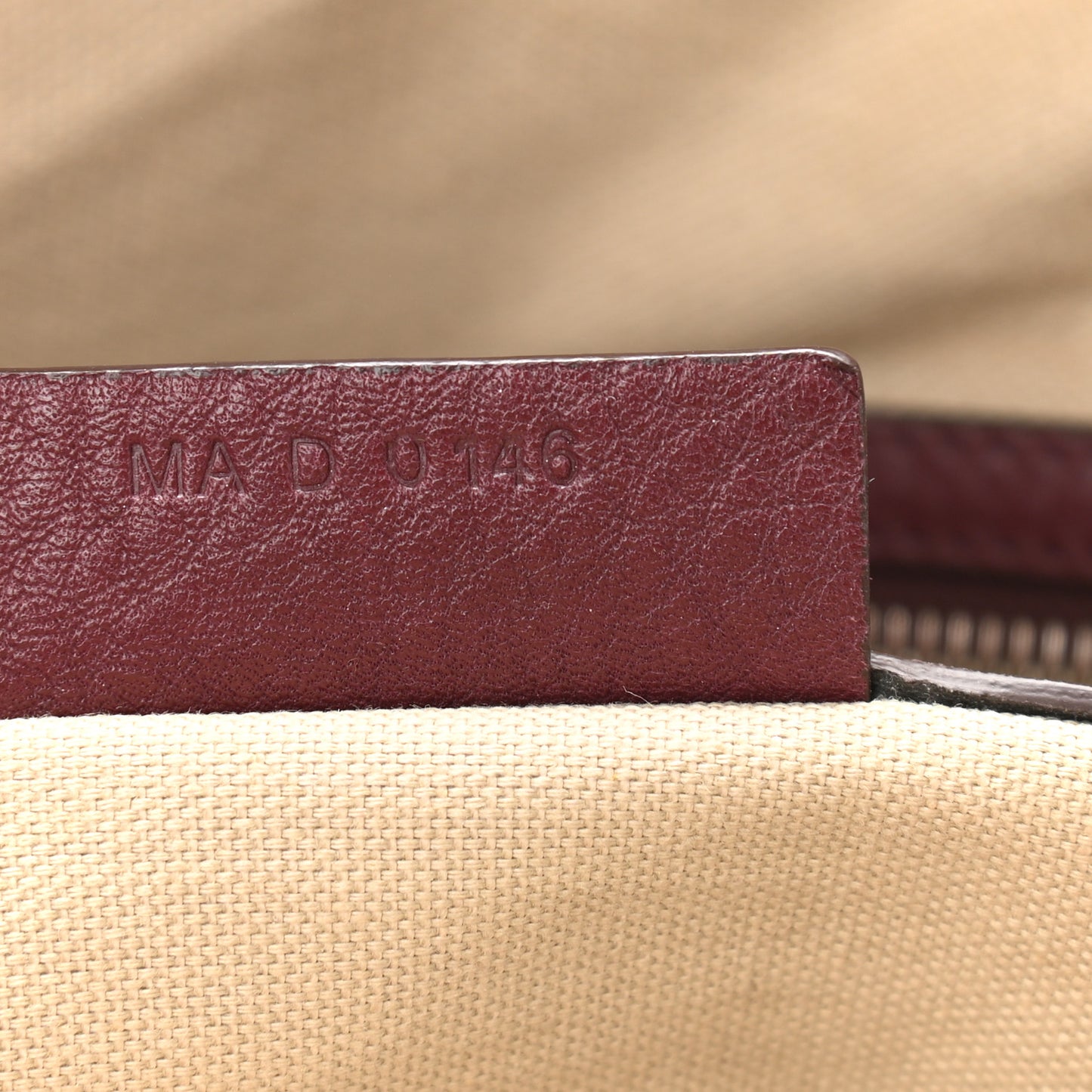 Waxy Grained Calfskin Medium Nightingale Oxblood