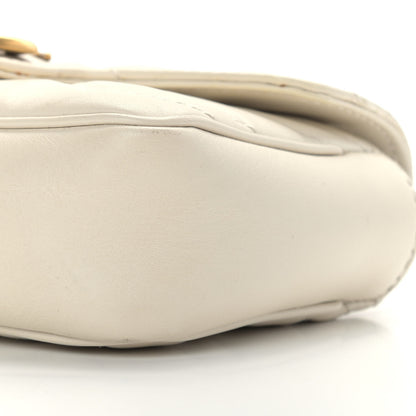 Gucci Calfskin Matelasse Super Mini GG Marmont Shoulder Bag White 9 of 13