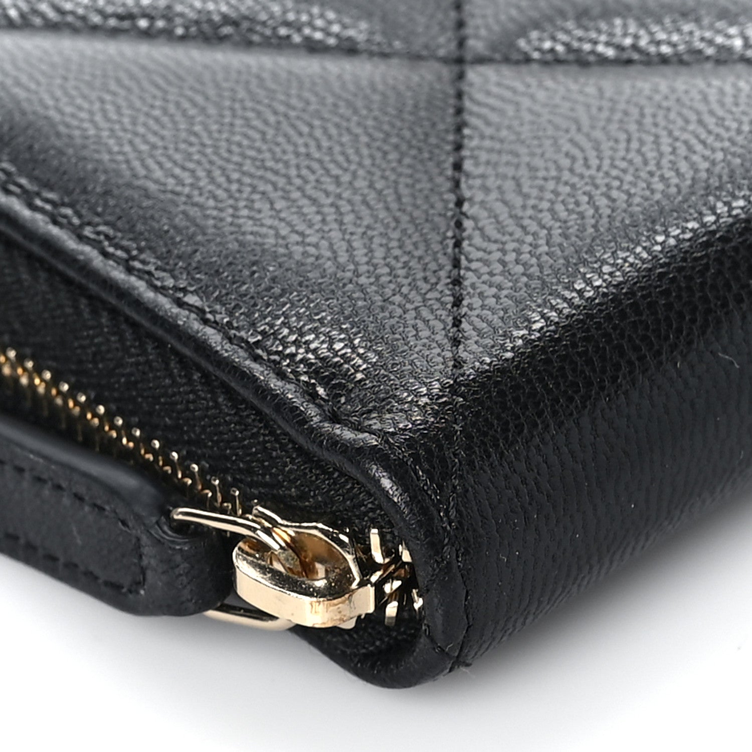Chanel Shiny Goatskin Quilted Chanel 19 Long Zipped Around Wallet Black 9 of 10