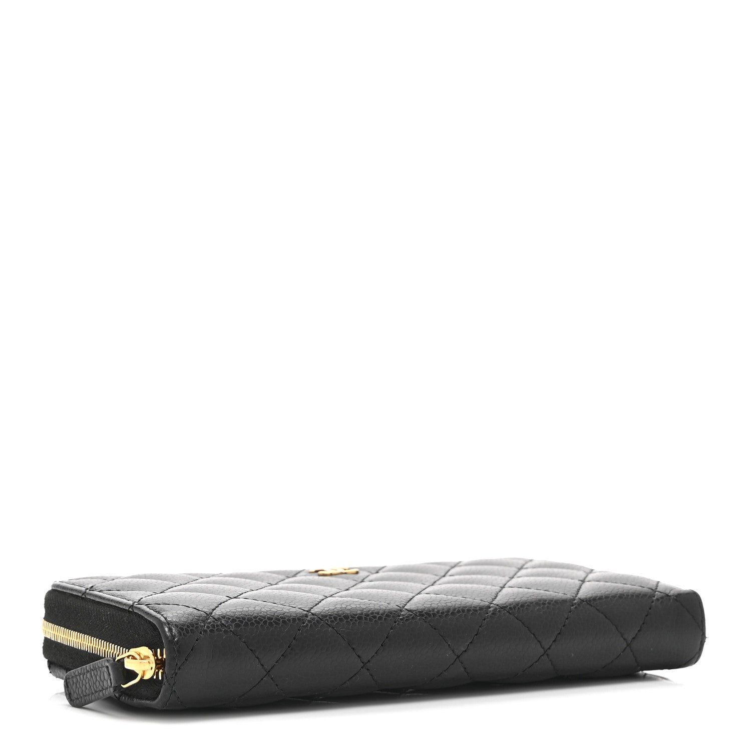Chanel Caviar Quilted Large Gusset Zip Around Wallet Black 4 of 11