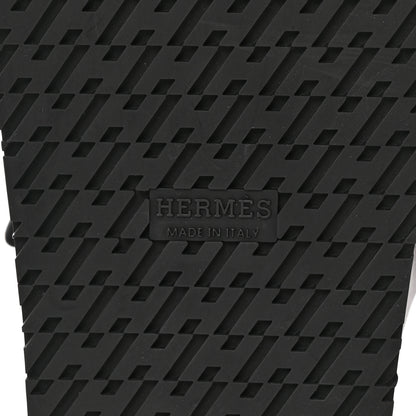 Hermes Calfskin Womens Chypre Sandals 36.5 Black 6 of 11